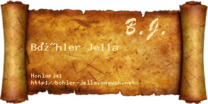 Böhler Jella névjegykártya